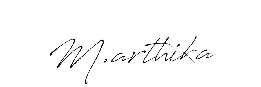 Design your own signature with our free online signature maker. With this signature software, you can create a handwritten (Antro_Vectra) signature for name M.arthika. M.arthika signature style 6 images and pictures png