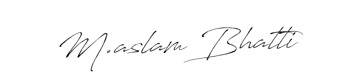 Make a beautiful signature design for name M.aslam Bhatti. Use this online signature maker to create a handwritten signature for free. M.aslam Bhatti signature style 6 images and pictures png