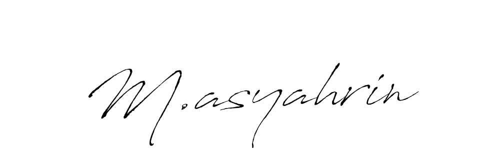 The best way (Antro_Vectra) to make a short signature is to pick only two or three words in your name. The name M.asyahrin include a total of six letters. For converting this name. M.asyahrin signature style 6 images and pictures png