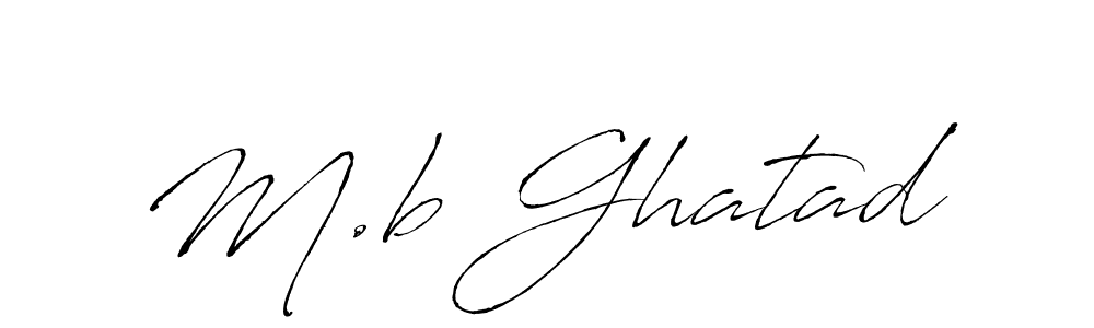 Create a beautiful signature design for name M.b Ghatad. With this signature (Antro_Vectra) fonts, you can make a handwritten signature for free. M.b Ghatad signature style 6 images and pictures png