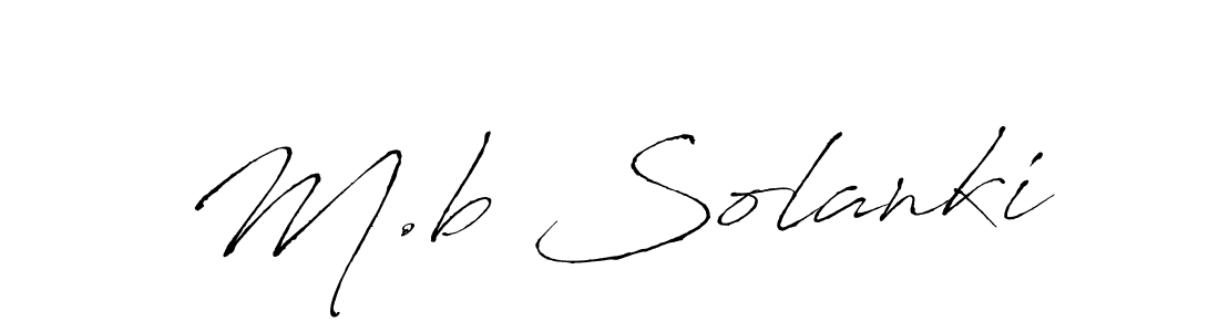 Design your own signature with our free online signature maker. With this signature software, you can create a handwritten (Antro_Vectra) signature for name M.b Solanki. M.b Solanki signature style 6 images and pictures png