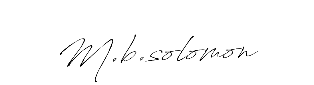 How to make M.b.solomon signature? Antro_Vectra is a professional autograph style. Create handwritten signature for M.b.solomon name. M.b.solomon signature style 6 images and pictures png