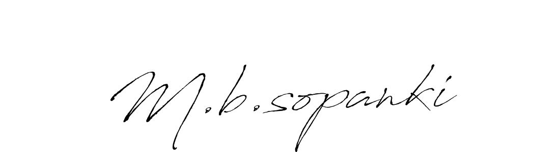 How to make M.b.sopanki name signature. Use Antro_Vectra style for creating short signs online. This is the latest handwritten sign. M.b.sopanki signature style 6 images and pictures png