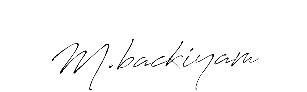 M.backiyam stylish signature style. Best Handwritten Sign (Antro_Vectra) for my name. Handwritten Signature Collection Ideas for my name M.backiyam. M.backiyam signature style 6 images and pictures png