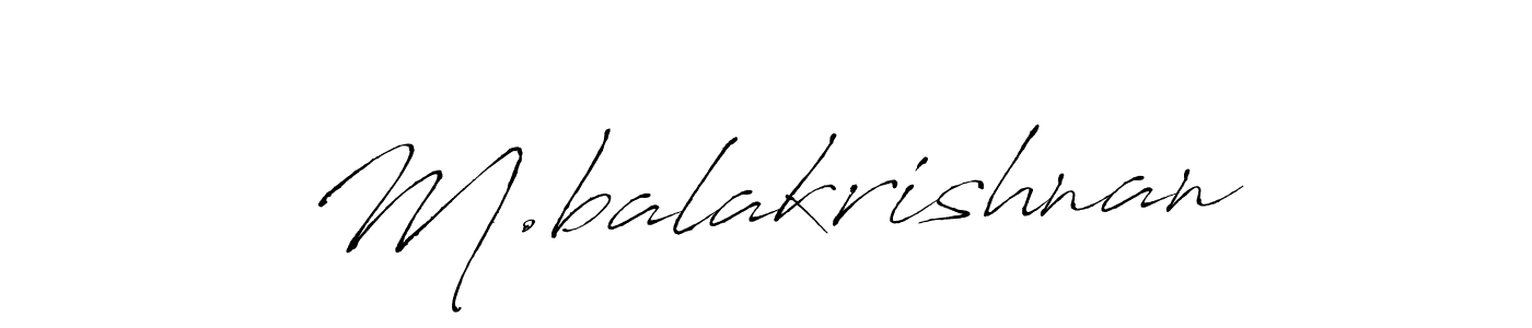 Create a beautiful signature design for name M.balakrishnan. With this signature (Antro_Vectra) fonts, you can make a handwritten signature for free. M.balakrishnan signature style 6 images and pictures png