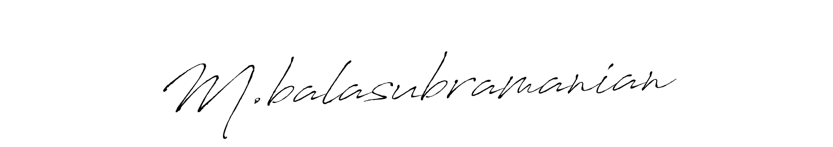 Make a beautiful signature design for name M.balasubramanian. With this signature (Antro_Vectra) style, you can create a handwritten signature for free. M.balasubramanian signature style 6 images and pictures png