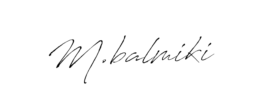 M.balmiki stylish signature style. Best Handwritten Sign (Antro_Vectra) for my name. Handwritten Signature Collection Ideas for my name M.balmiki. M.balmiki signature style 6 images and pictures png