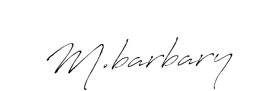 Make a beautiful signature design for name M.barbary. With this signature (Antro_Vectra) style, you can create a handwritten signature for free. M.barbary signature style 6 images and pictures png