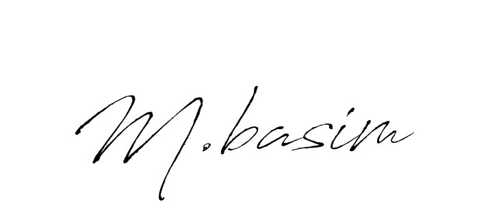 M.basim stylish signature style. Best Handwritten Sign (Antro_Vectra) for my name. Handwritten Signature Collection Ideas for my name M.basim. M.basim signature style 6 images and pictures png