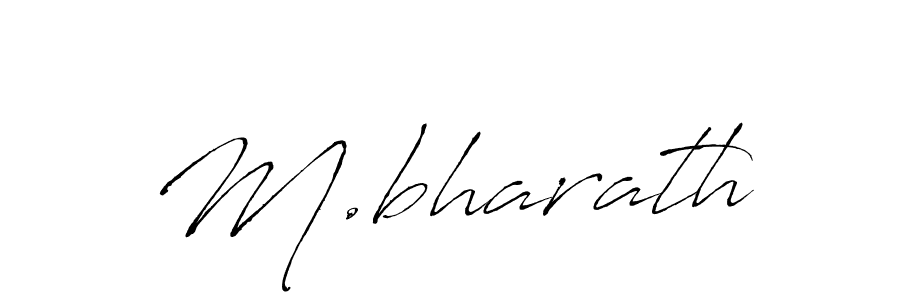Design your own signature with our free online signature maker. With this signature software, you can create a handwritten (Antro_Vectra) signature for name M.bharath. M.bharath signature style 6 images and pictures png