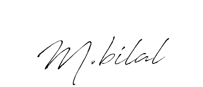 Create a beautiful signature design for name M.bilal. With this signature (Antro_Vectra) fonts, you can make a handwritten signature for free. M.bilal signature style 6 images and pictures png