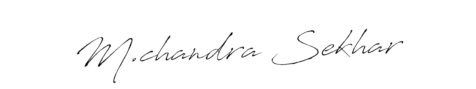 M.chandra Sekhar stylish signature style. Best Handwritten Sign (Antro_Vectra) for my name. Handwritten Signature Collection Ideas for my name M.chandra Sekhar. M.chandra Sekhar signature style 6 images and pictures png