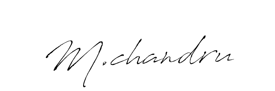 You should practise on your own different ways (Antro_Vectra) to write your name (M.chandru) in signature. don't let someone else do it for you. M.chandru signature style 6 images and pictures png