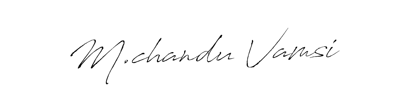 Use a signature maker to create a handwritten signature online. With this signature software, you can design (Antro_Vectra) your own signature for name M.chandu Vamsi. M.chandu Vamsi signature style 6 images and pictures png