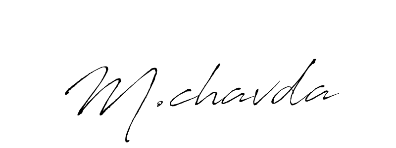 How to make M.chavda signature? Antro_Vectra is a professional autograph style. Create handwritten signature for M.chavda name. M.chavda signature style 6 images and pictures png