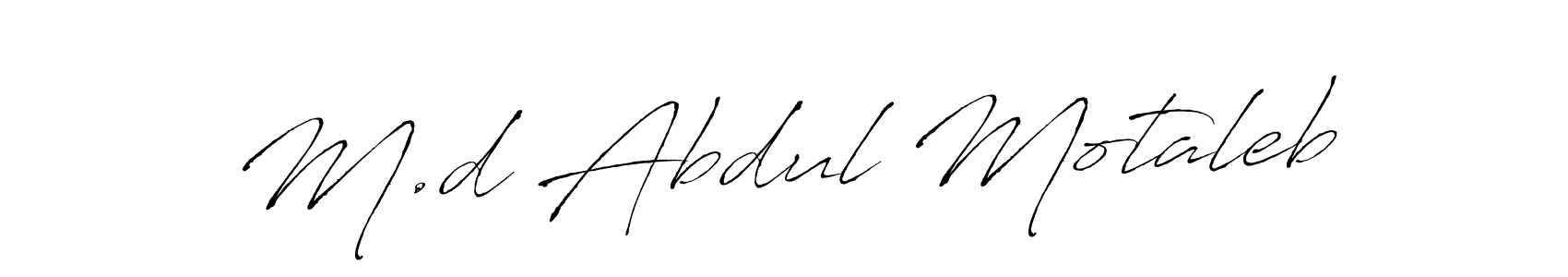 The best way (Antro_Vectra) to make a short signature is to pick only two or three words in your name. The name M.d Abdul Motaleb include a total of six letters. For converting this name. M.d Abdul Motaleb signature style 6 images and pictures png