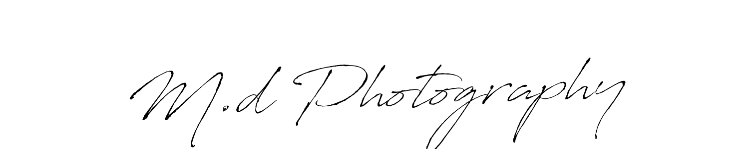 How to make M.d Photography name signature. Use Antro_Vectra style for creating short signs online. This is the latest handwritten sign. M.d Photography signature style 6 images and pictures png
