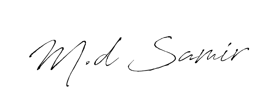 Create a beautiful signature design for name M.d Samir. With this signature (Antro_Vectra) fonts, you can make a handwritten signature for free. M.d Samir signature style 6 images and pictures png