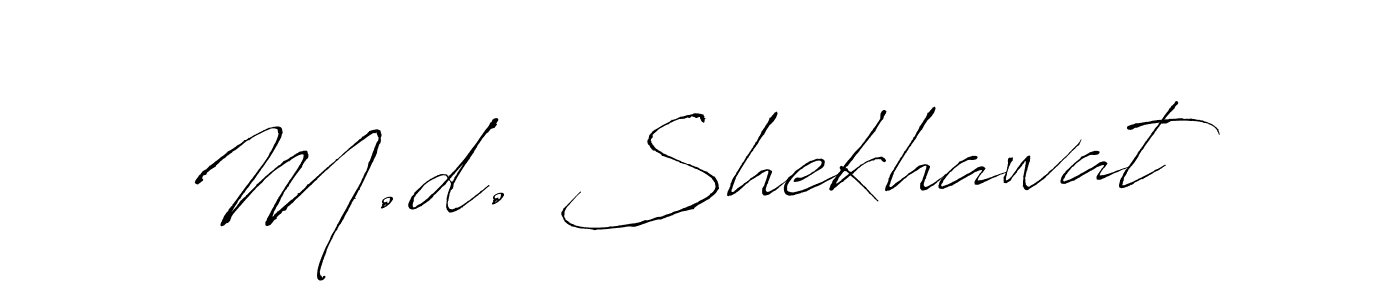 Design your own signature with our free online signature maker. With this signature software, you can create a handwritten (Antro_Vectra) signature for name M.d. Shekhawat. M.d. Shekhawat signature style 6 images and pictures png