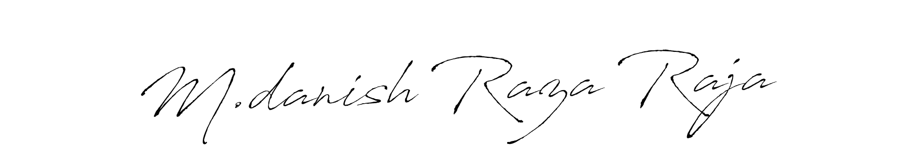 Make a beautiful signature design for name M.danish Raza Raja. With this signature (Antro_Vectra) style, you can create a handwritten signature for free. M.danish Raza Raja signature style 6 images and pictures png