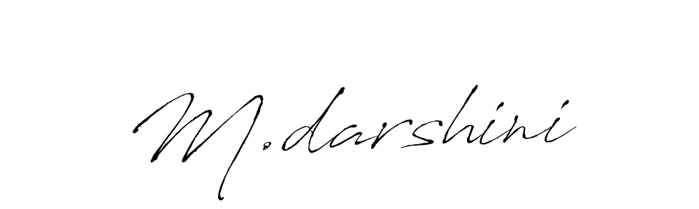 Make a beautiful signature design for name M.darshini. With this signature (Antro_Vectra) style, you can create a handwritten signature for free. M.darshini signature style 6 images and pictures png