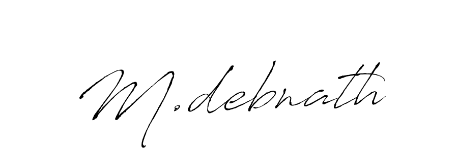 The best way (Antro_Vectra) to make a short signature is to pick only two or three words in your name. The name M.debnath include a total of six letters. For converting this name. M.debnath signature style 6 images and pictures png