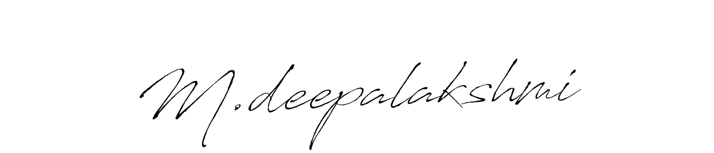Create a beautiful signature design for name M.deepalakshmi. With this signature (Antro_Vectra) fonts, you can make a handwritten signature for free. M.deepalakshmi signature style 6 images and pictures png