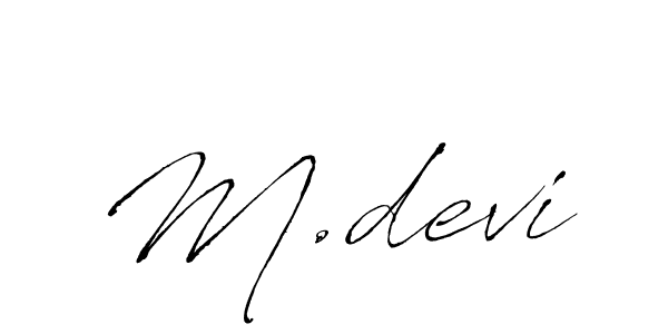 Similarly Antro_Vectra is the best handwritten signature design. Signature creator online .You can use it as an online autograph creator for name M.devi. M.devi signature style 6 images and pictures png