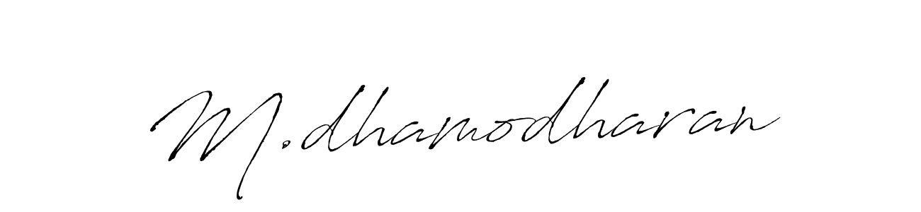 Also we have M.dhamodharan name is the best signature style. Create professional handwritten signature collection using Antro_Vectra autograph style. M.dhamodharan signature style 6 images and pictures png