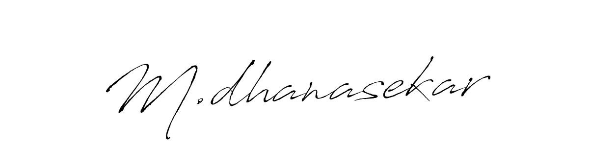 if you are searching for the best signature style for your name M.dhanasekar. so please give up your signature search. here we have designed multiple signature styles  using Antro_Vectra. M.dhanasekar signature style 6 images and pictures png