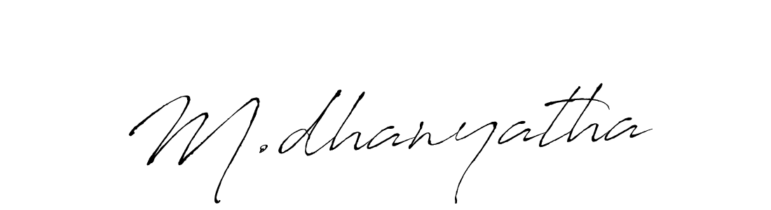 Antro_Vectra is a professional signature style that is perfect for those who want to add a touch of class to their signature. It is also a great choice for those who want to make their signature more unique. Get M.dhanyatha name to fancy signature for free. M.dhanyatha signature style 6 images and pictures png