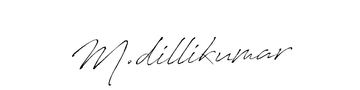 Create a beautiful signature design for name M.dillikumar. With this signature (Antro_Vectra) fonts, you can make a handwritten signature for free. M.dillikumar signature style 6 images and pictures png