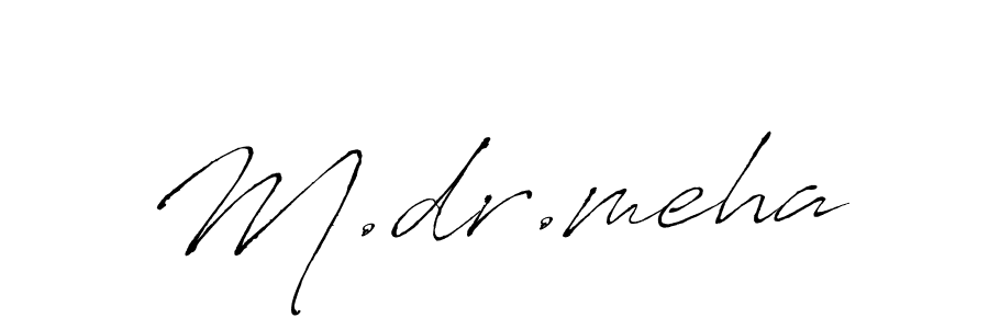 Create a beautiful signature design for name M.dr.meha. With this signature (Antro_Vectra) fonts, you can make a handwritten signature for free. M.dr.meha signature style 6 images and pictures png