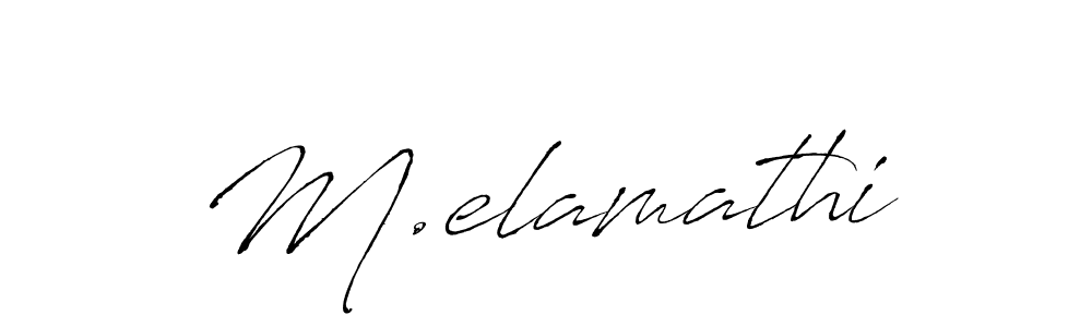 This is the best signature style for the M.elamathi name. Also you like these signature font (Antro_Vectra). Mix name signature. M.elamathi signature style 6 images and pictures png