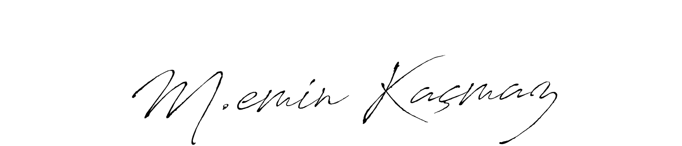 Make a beautiful signature design for name M.emin Kaçmaz. With this signature (Antro_Vectra) style, you can create a handwritten signature for free. M.emin Kaçmaz signature style 6 images and pictures png