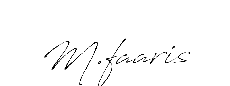 Make a beautiful signature design for name M.faaris. With this signature (Antro_Vectra) style, you can create a handwritten signature for free. M.faaris signature style 6 images and pictures png