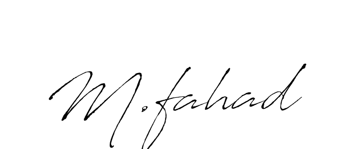 Antro_Vectra is a professional signature style that is perfect for those who want to add a touch of class to their signature. It is also a great choice for those who want to make their signature more unique. Get M.fahad name to fancy signature for free. M.fahad signature style 6 images and pictures png