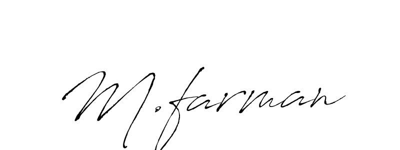 You should practise on your own different ways (Antro_Vectra) to write your name (M.farman) in signature. don't let someone else do it for you. M.farman signature style 6 images and pictures png