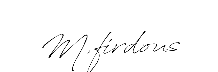 How to Draw M.firdous signature style? Antro_Vectra is a latest design signature styles for name M.firdous. M.firdous signature style 6 images and pictures png