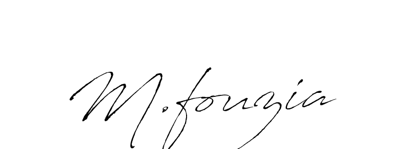 How to make M.fouzia name signature. Use Antro_Vectra style for creating short signs online. This is the latest handwritten sign. M.fouzia signature style 6 images and pictures png