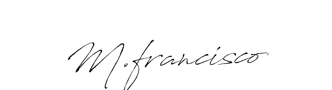 How to make M.francisco name signature. Use Antro_Vectra style for creating short signs online. This is the latest handwritten sign. M.francisco signature style 6 images and pictures png