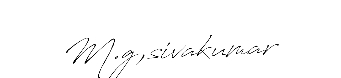 You should practise on your own different ways (Antro_Vectra) to write your name (M.g,sivakumar) in signature. don't let someone else do it for you. M.g,sivakumar signature style 6 images and pictures png