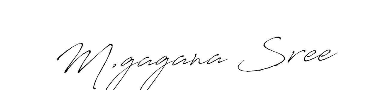 M.gagana Sree stylish signature style. Best Handwritten Sign (Antro_Vectra) for my name. Handwritten Signature Collection Ideas for my name M.gagana Sree. M.gagana Sree signature style 6 images and pictures png