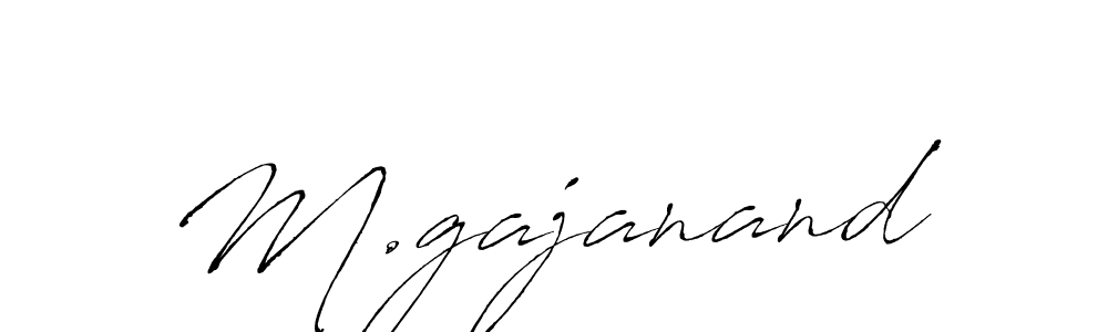 Make a beautiful signature design for name M.gajanand. With this signature (Antro_Vectra) style, you can create a handwritten signature for free. M.gajanand signature style 6 images and pictures png