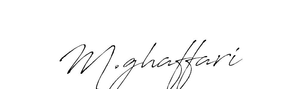 How to make M.ghaffari name signature. Use Antro_Vectra style for creating short signs online. This is the latest handwritten sign. M.ghaffari signature style 6 images and pictures png