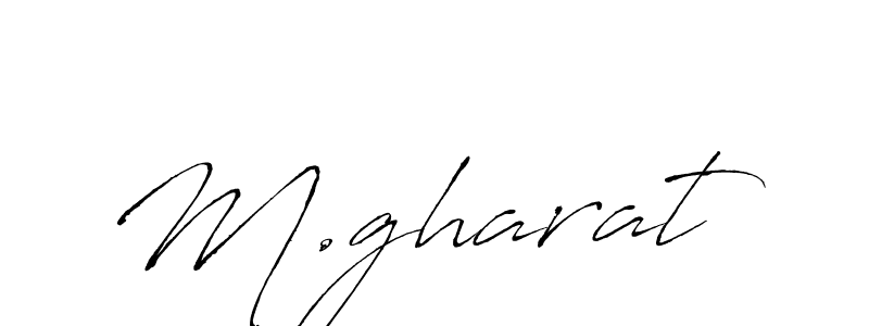 Make a beautiful signature design for name M.gharat. With this signature (Antro_Vectra) style, you can create a handwritten signature for free. M.gharat signature style 6 images and pictures png