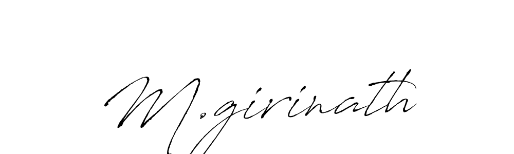 M.girinath stylish signature style. Best Handwritten Sign (Antro_Vectra) for my name. Handwritten Signature Collection Ideas for my name M.girinath. M.girinath signature style 6 images and pictures png