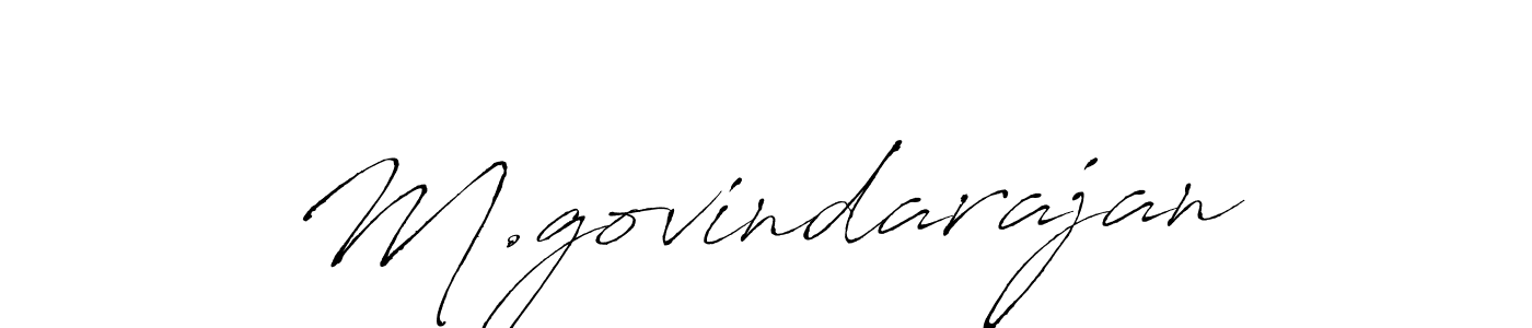 if you are searching for the best signature style for your name M.govindarajan. so please give up your signature search. here we have designed multiple signature styles  using Antro_Vectra. M.govindarajan signature style 6 images and pictures png