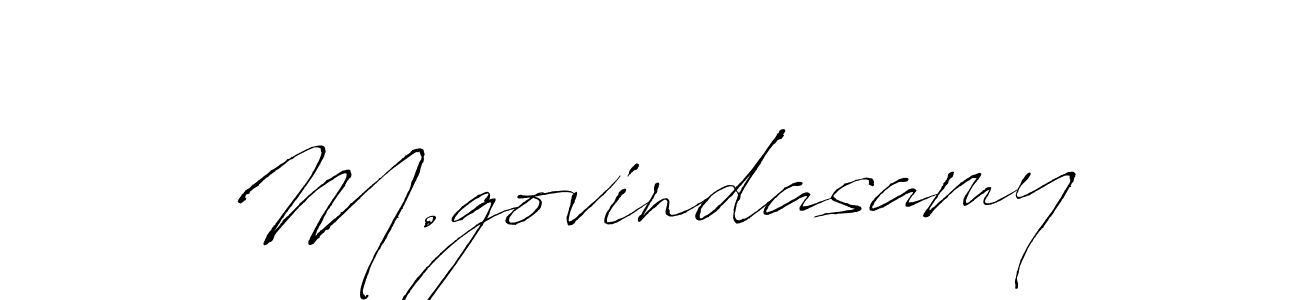 How to make M.govindasamy signature? Antro_Vectra is a professional autograph style. Create handwritten signature for M.govindasamy name. M.govindasamy signature style 6 images and pictures png