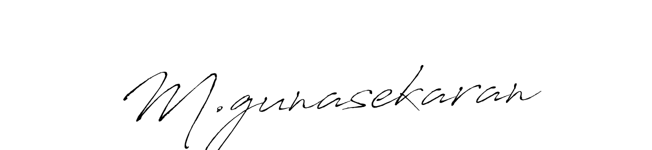 M.gunasekaran stylish signature style. Best Handwritten Sign (Antro_Vectra) for my name. Handwritten Signature Collection Ideas for my name M.gunasekaran. M.gunasekaran signature style 6 images and pictures png
